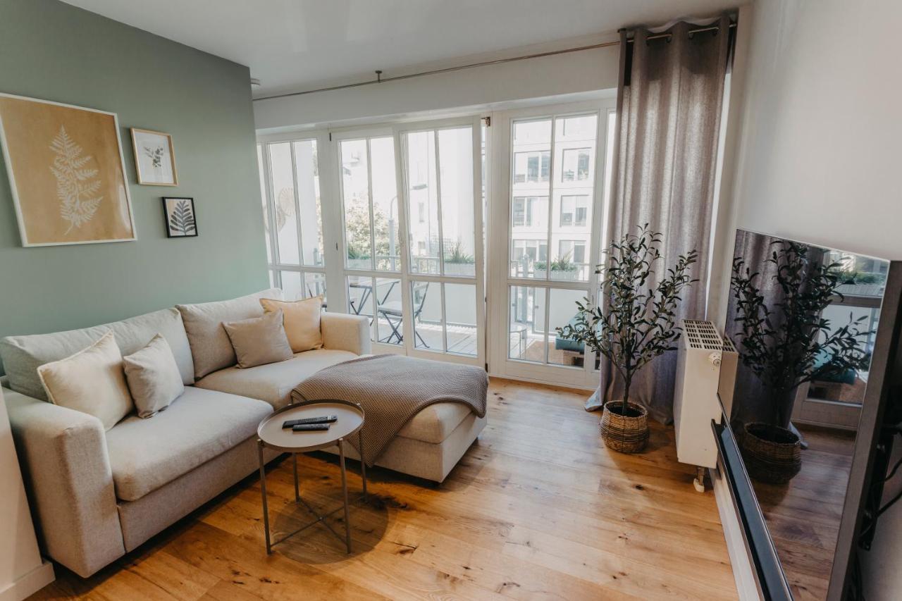 Traber Apartments Im Herzen Leipzigs Balkon Parkplatz Luaran gambar