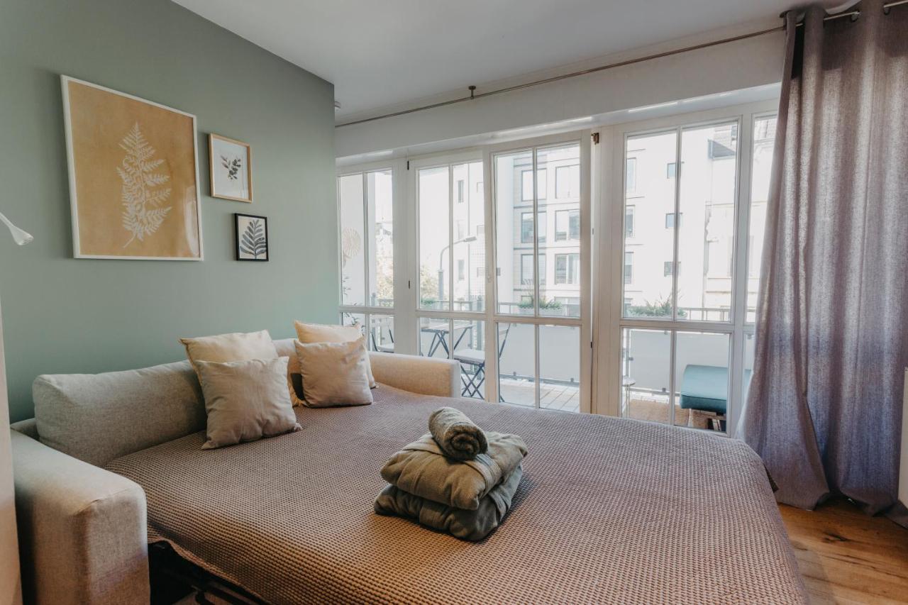 Traber Apartments Im Herzen Leipzigs Balkon Parkplatz Luaran gambar
