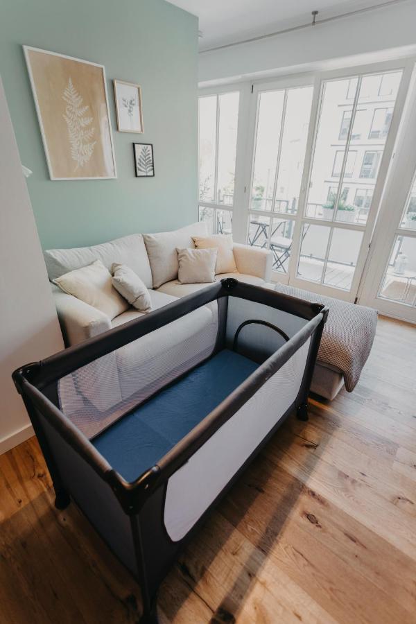 Traber Apartments Im Herzen Leipzigs Balkon Parkplatz Luaran gambar